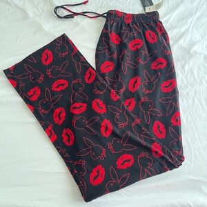 Playboy Y2K Red Bunny Lounge Pants Adjustable Strap‎